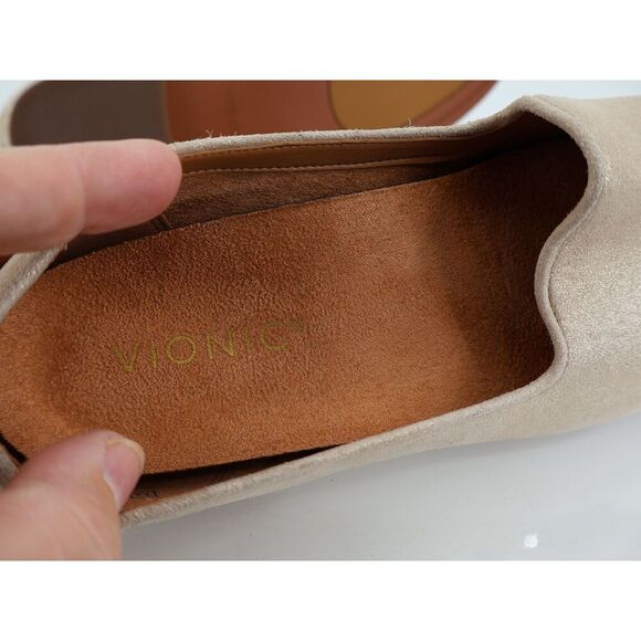 Vionic Willa Slip-on Flat Fabric Comfort Loafers Slip On Orthotic Size 7.5 Beige - Picture 11 of 15